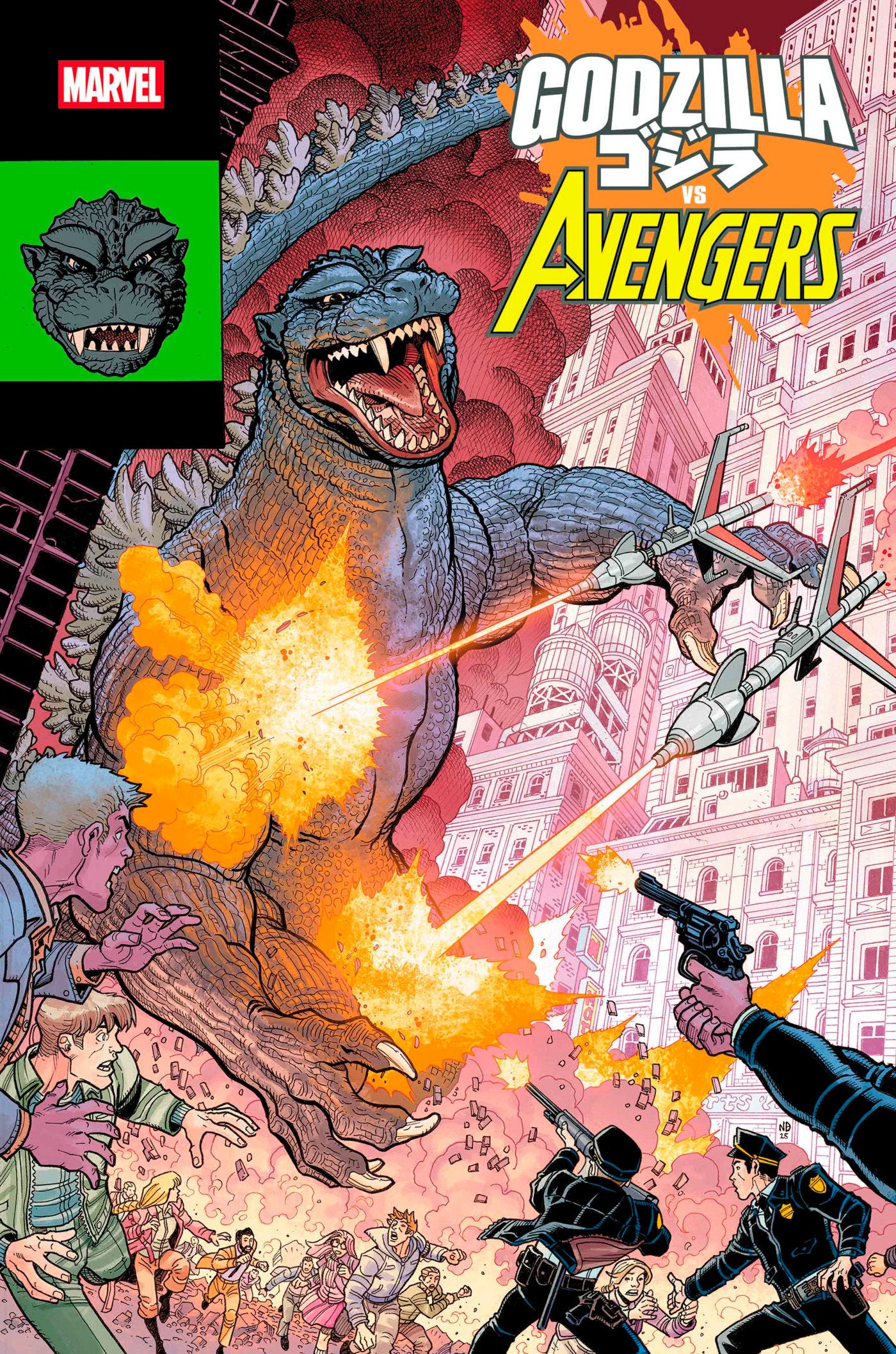 Godzilla vs Avengers #1 Nick Bradshaw Monster Homage Variant