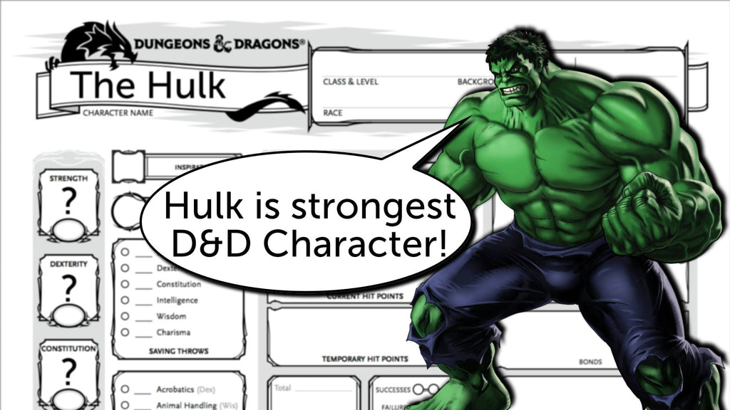 Building the Hulk as a D&D 5e Character