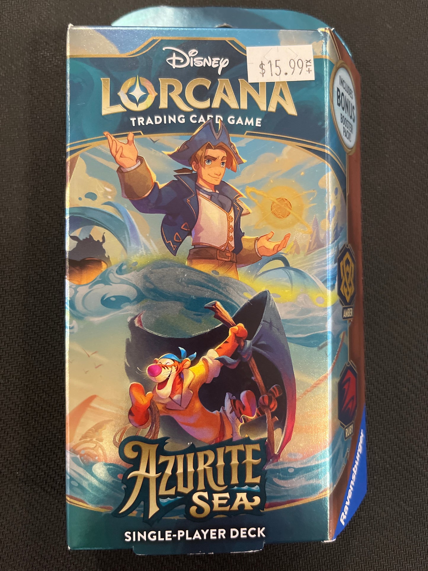 Disney Lorcana: Azurite Sea Starter Deck, Amber and Ruby Freakopolis Geekery Disney Lorcana: Azurite Sea Starter Deck, Amber and Ruby Freakopolis Geekery