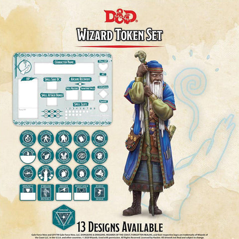 Dungeons and Dragons RPG: Wizard Token Set